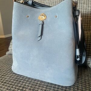 Kate Spade large bucket suede Dusty blue